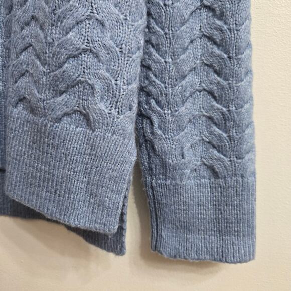 Michael Kors Womens Fisherman Preppy Oversized Cable Knit Turtleneck Sweater S - Picture 3 of 10